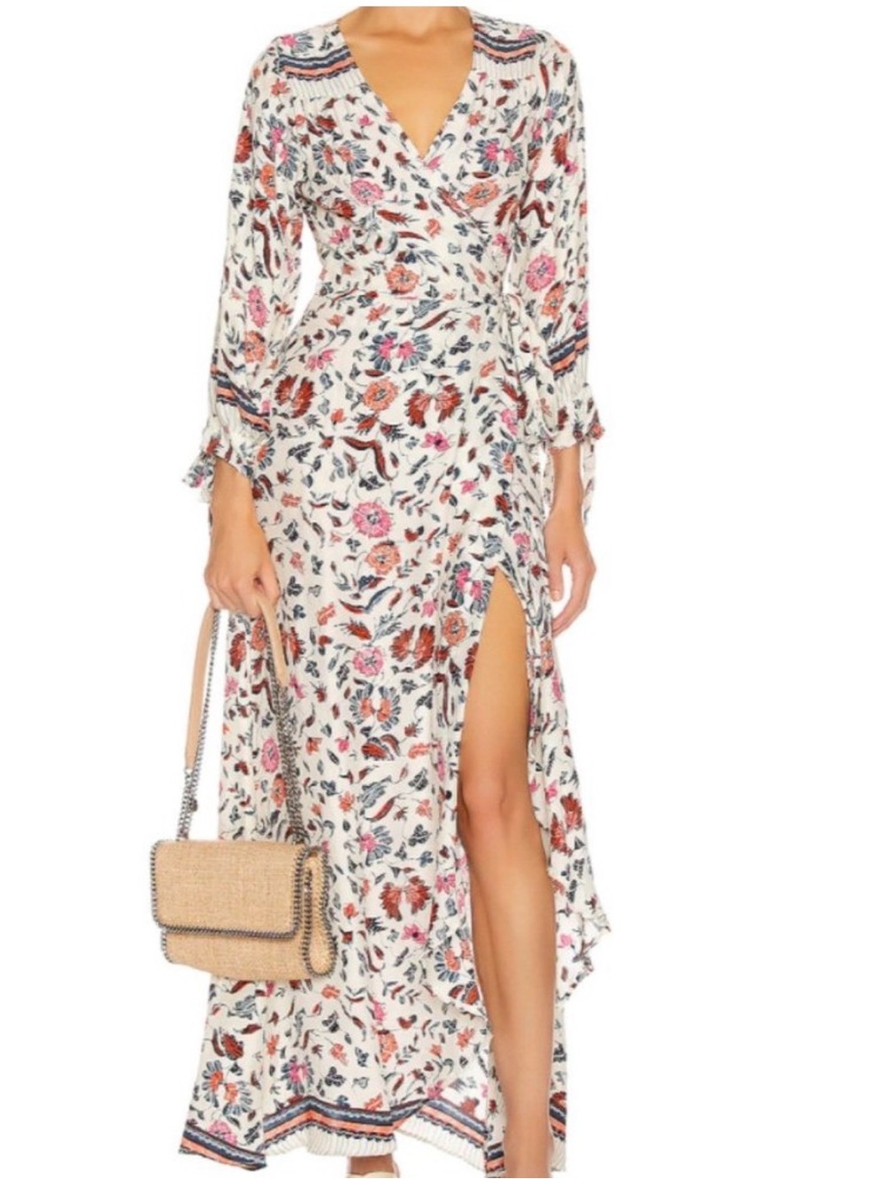 Natalie Martin Danika Long Sleeve Wrap Dress XS
